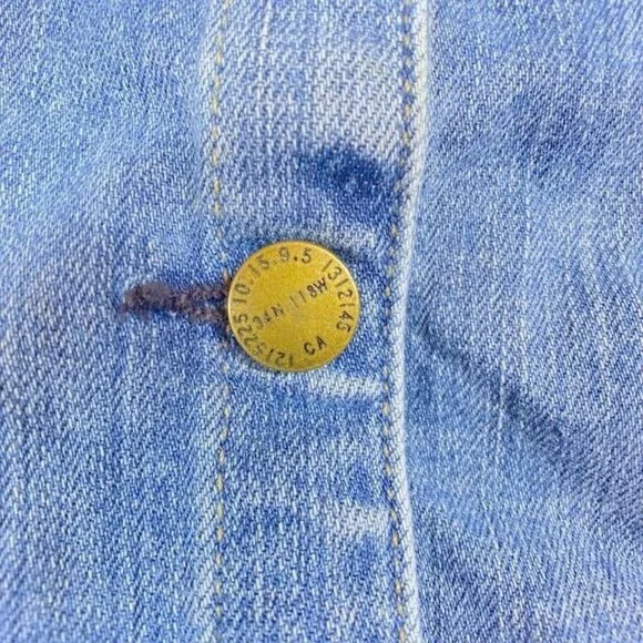 Haute Hippie Tribe Lottie Denim Jacket Blue, Size Small - Picture 7 of 12